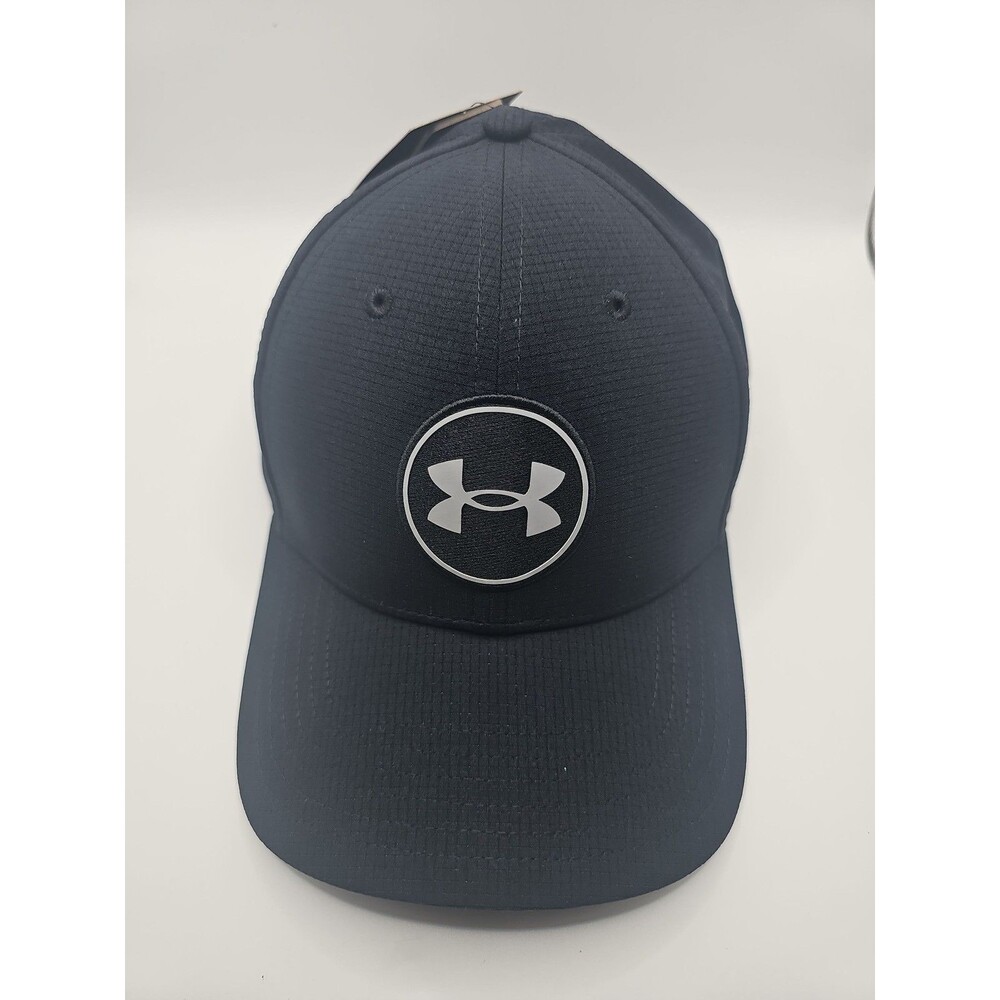 Under Armour Men's Golf Hat Black Mesh Stretch Fit Cap XL/XXL